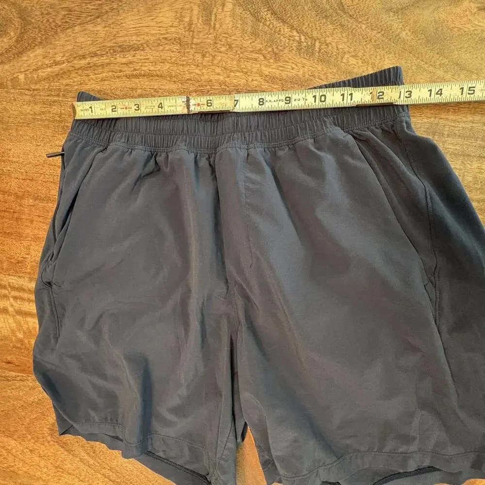 Lululemon Shorts Mens Medium Blue 7 Inch Inseam Athletic Drawstring Pockets